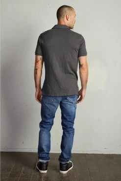 Velvet By Graham & Spencer RANDALL COTTON SLUB POLO
