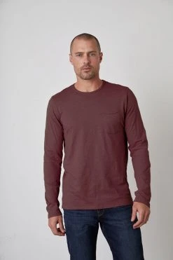 Velvet By Graham & Spencer SIMEON RAW EDGE COTTON SLUB TEE Mens 12 Velvet By Graham & Spencer SIMEON RAW EDGE COTTON SLUB TEE Mens