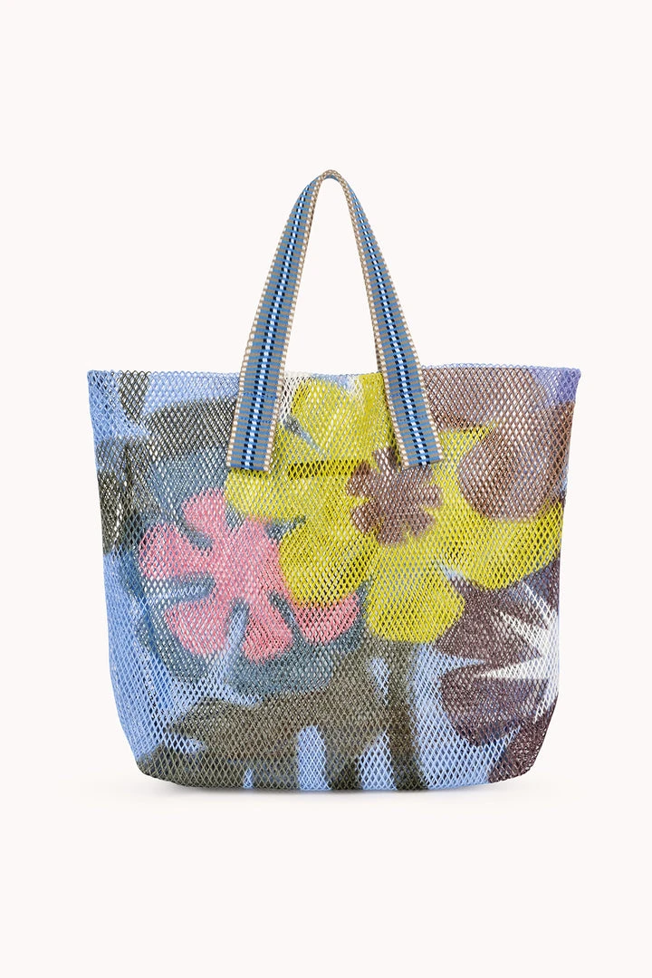 SMALL FLORAL PRINT MESH TOTE BY EPICE Womens 1 SMALL FLORAL PRINT MESH TOTE BY EPICE Womens