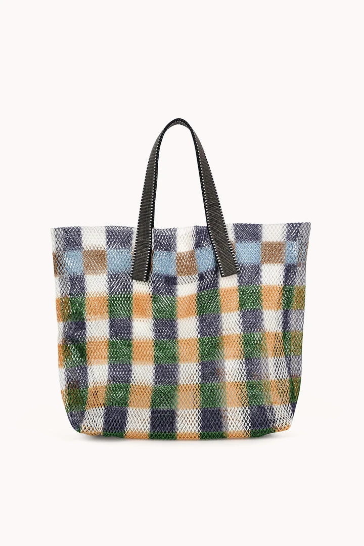 SMALL GINGHAM MESH TOTE BY EPICE Womens 1 SMALL GINGHAM MESH TOTE BY EPICE Womens
