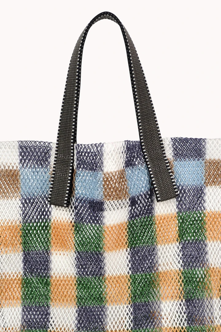 SMALL GINGHAM MESH TOTE BY EPICE Womens 3 SMALL GINGHAM MESH TOTE BY EPICE Womens