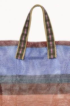 SMALL STRIPED MESH TOTE BY EPICE 5 SMALL STRIPED MESH TOTE BY EPICE