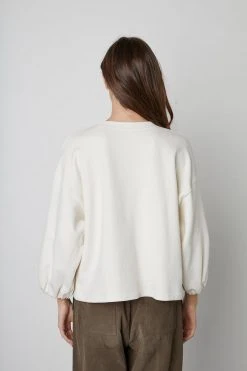 Velvet By Graham & Spencer PRIYA PUFF SLEEVE SWEATSHIRT Womens