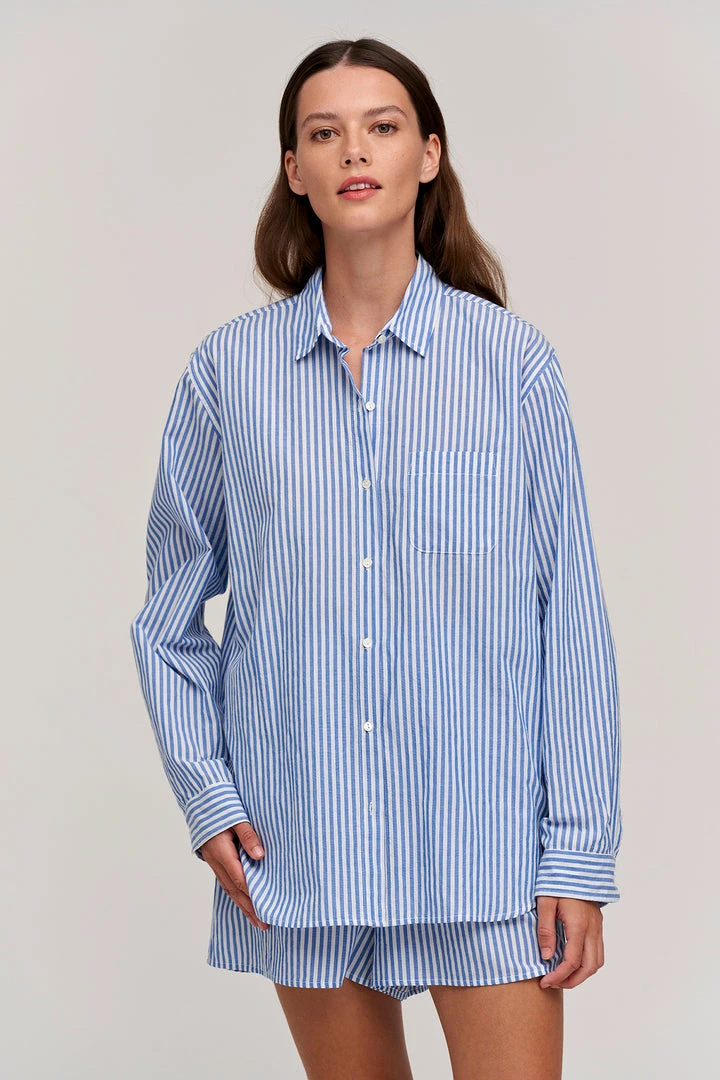 Velvet By Graham & Spencer JANET STRIPED BUTTON-UP SHIRT Womens 1 Velvet By Graham & Spencer JANET STRIPED BUTTON-UP SHIRT Womens