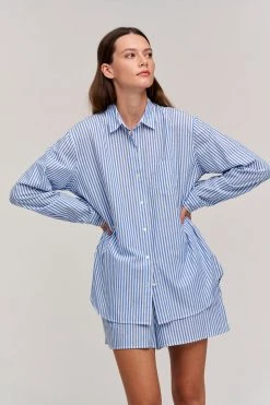Velvet By Graham & Spencer JANET STRIPED BUTTON-UP SHIRT Womens 8 Velvet By Graham & Spencer JANET STRIPED BUTTON-UP SHIRT Womens