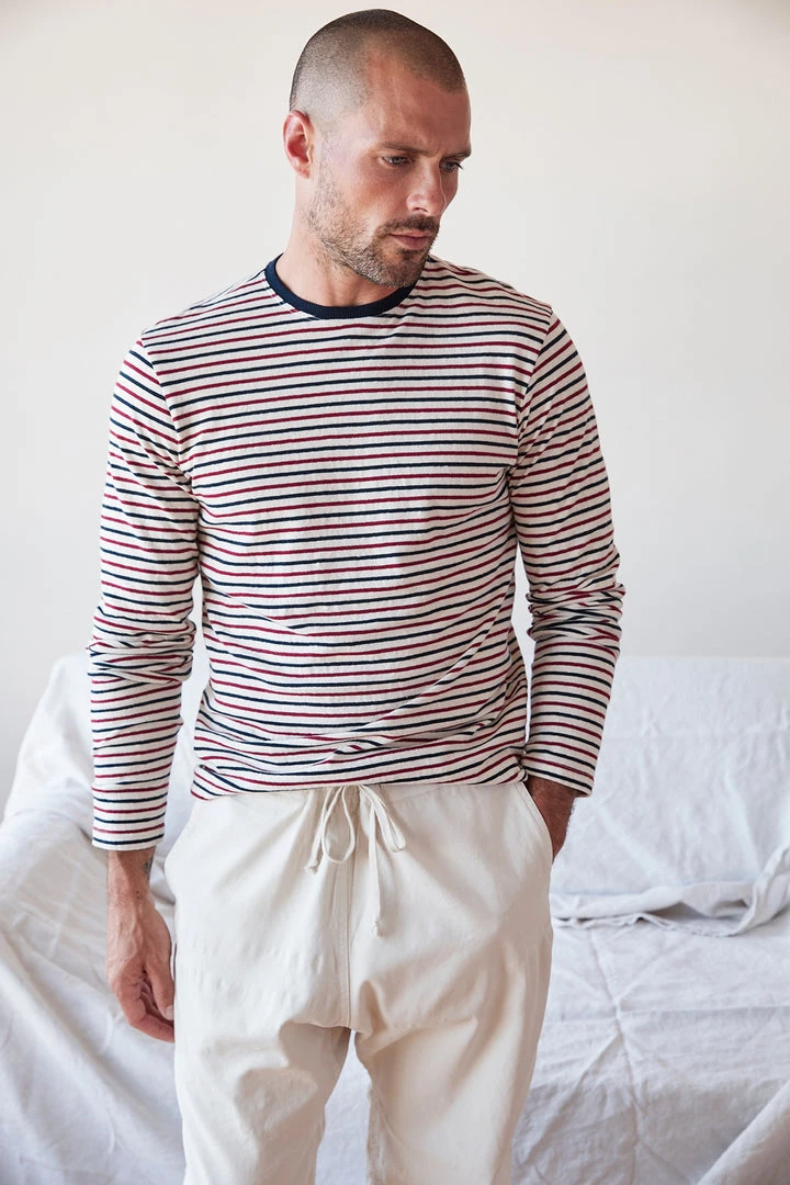 Velvet By Graham & Spencer Mens DESMOND STRIPED TEE 2 Velvet By Graham & Spencer Mens DESMOND STRIPED TEE