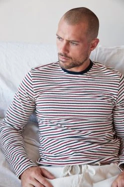 Velvet By Graham & Spencer Mens DESMOND STRIPED TEE 9 Velvet By Graham & Spencer Mens DESMOND STRIPED TEE
