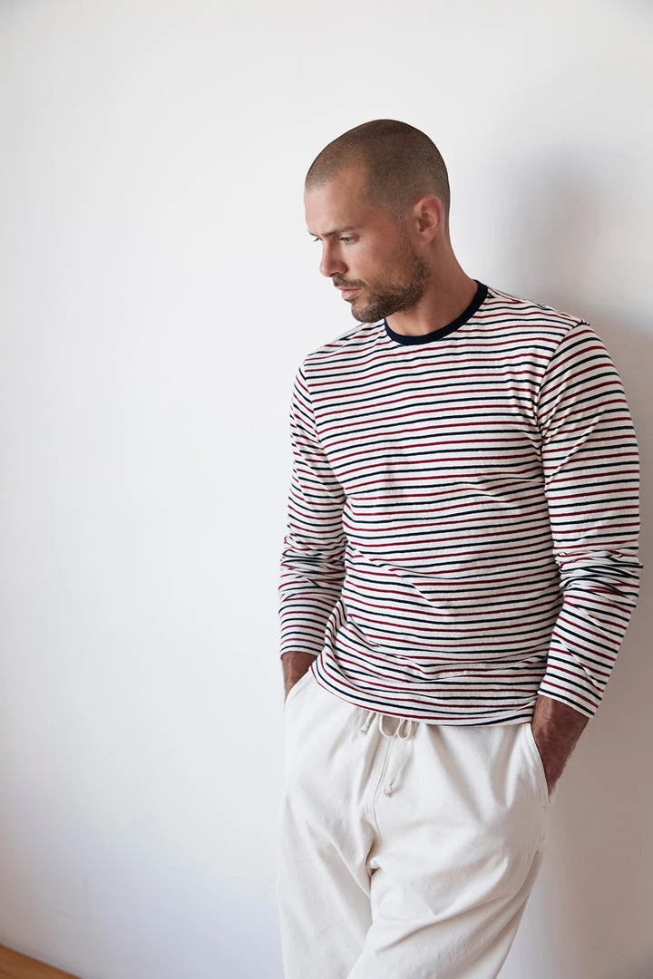 Velvet By Graham & Spencer Mens DESMOND STRIPED TEE 4 Velvet By Graham & Spencer Mens DESMOND STRIPED TEE