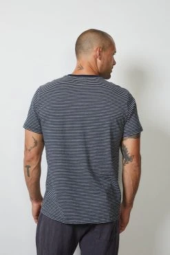 Velvet By Graham & Spencer EVAN STRIPED POCKET TEE 6 Velvet By Graham & Spencer EVAN STRIPED POCKET TEE