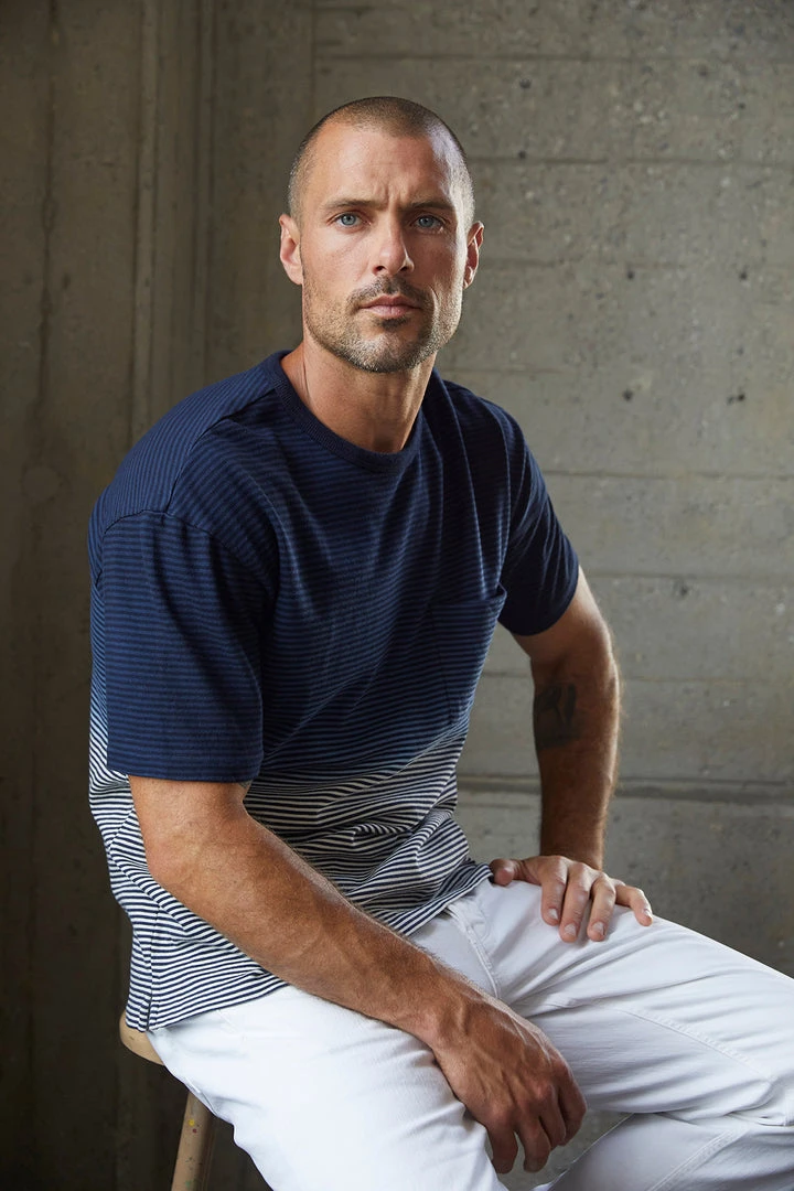 Velvet By Graham & Spencer JAMESON STRIPED POCKET TEE 1 Velvet By Graham & Spencer JAMESON STRIPED POCKET TEE