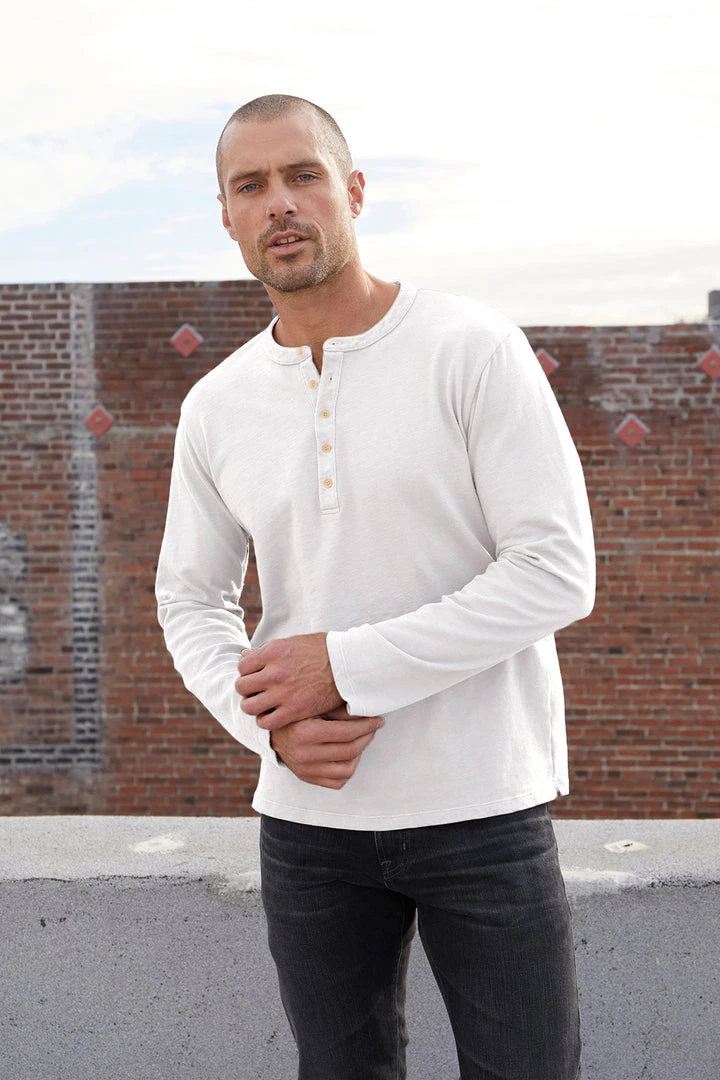 Velvet By Graham & Spencer CLARK SUEDED SLUB HENLEY Mens 6 Velvet By Graham & Spencer CLARK SUEDED SLUB HENLEY Mens
