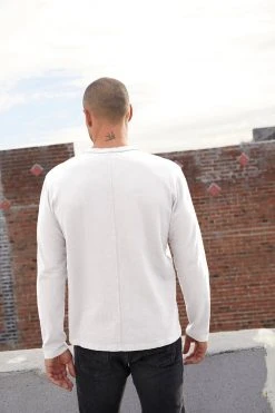 Velvet By Graham & Spencer CLARK SUEDED SLUB HENLEY Mens 19 Velvet By Graham & Spencer CLARK SUEDED SLUB HENLEY Mens