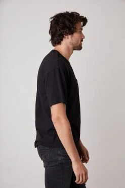 Velvet By Graham & Spencer Mens ERIK SUEDED SLUB POCKET TEE