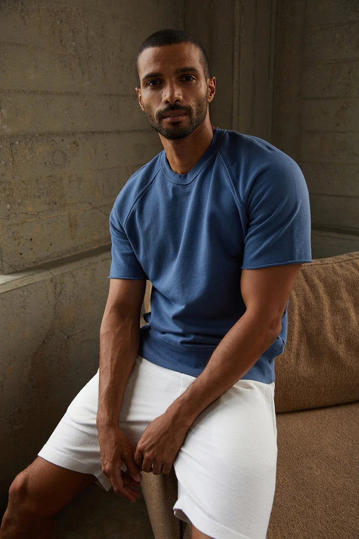 Velvet By Graham & Spencer KEYON FRENCH TERRY SWEATSHIRT Mens 7 Velvet By Graham & Spencer KEYON FRENCH TERRY SWEATSHIRT Mens