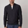 Velvet By Graham & Spencer LAMBERT MOCK NECK ZIP SWEATER
