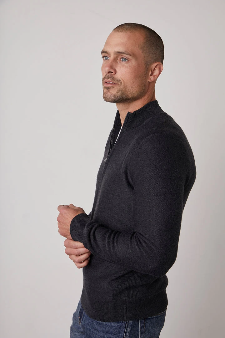 Velvet By Graham & Spencer LAMBERT MOCK NECK ZIP SWEATER 3 Velvet By Graham & Spencer LAMBERT MOCK NECK ZIP SWEATER