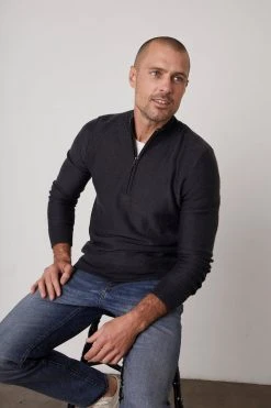Velvet By Graham & Spencer LAMBERT MOCK NECK ZIP SWEATER 9 Velvet By Graham & Spencer LAMBERT MOCK NECK ZIP SWEATER