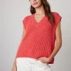 Velvet By Graham & Spencer NAYA V-NECK SWEATER VEST Womens