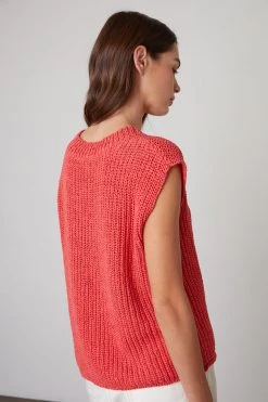 Velvet By Graham & Spencer NAYA V-NECK SWEATER VEST Womens 6 Velvet By Graham & Spencer NAYA V-NECK SWEATER VEST Womens