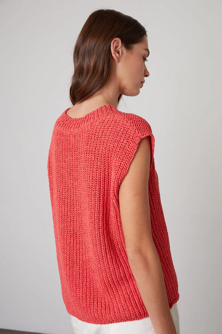 Velvet By Graham & Spencer NAYA V-NECK SWEATER VEST Womens 3 Velvet By Graham & Spencer NAYA V-NECK SWEATER VEST Womens