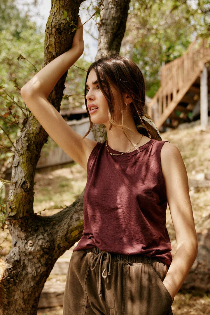 Velvet By Graham & Spencer TAURUS COTTON SLUB TANK Womens 12 Velvet By Graham & Spencer TAURUS COTTON SLUB TANK Womens