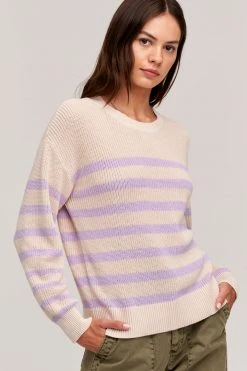 Velvet By Graham & Spencer Womens WREN TEXTURED COTTON SWEATER
