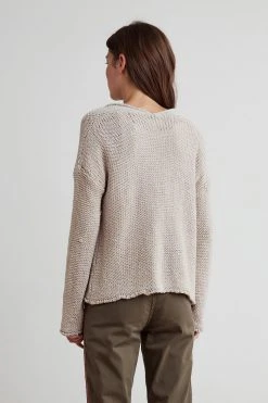 Velvet By Graham & Spencer JAZ TEXTURED TAPE YARN CARDIGAN Womens 25 Velvet By Graham & Spencer JAZ TEXTURED TAPE YARN CARDIGAN Womens