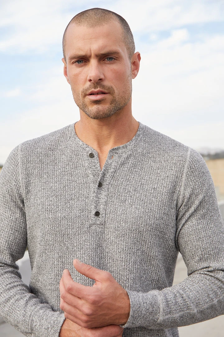 Velvet By Graham & Spencer ANTHONY THERMAL HENLEY Mens 1 Velvet By Graham & Spencer ANTHONY THERMAL HENLEY Mens