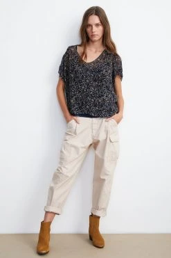 Velvet By Graham & Spencer Womens TRACIA SCOOP NECK PRINTED BLOUSE 20 Velvet By Graham & Spencer Womens TRACIA SCOOP NECK PRINTED BLOUSE