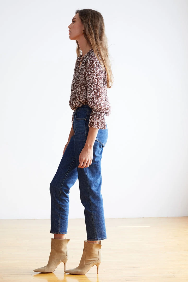 Velvet By Graham & Spencer WILONA PRINTED RUFFLE BLOUSE Womens 3 Velvet By Graham & Spencer WILONA PRINTED RUFFLE BLOUSE Womens