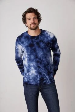 Velvet By Graham & Spencer Mens TREVOR TIE DYE SWEATSHIRT