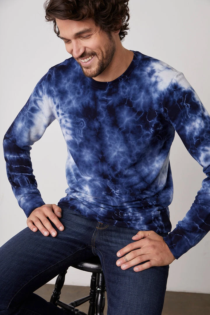 Velvet By Graham & Spencer Mens TREVOR TIE DYE SWEATSHIRT 1 Velvet By Graham & Spencer Mens TREVOR TIE DYE SWEATSHIRT