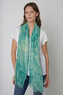 Velvet By Graham & Spencer Womens CHLOE TIE DYE SCARF