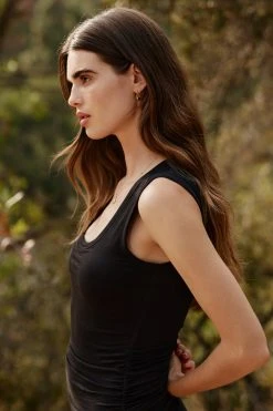 Velvet By Graham & Spencer VARELLA SHIRRED MINI DRESS Womens