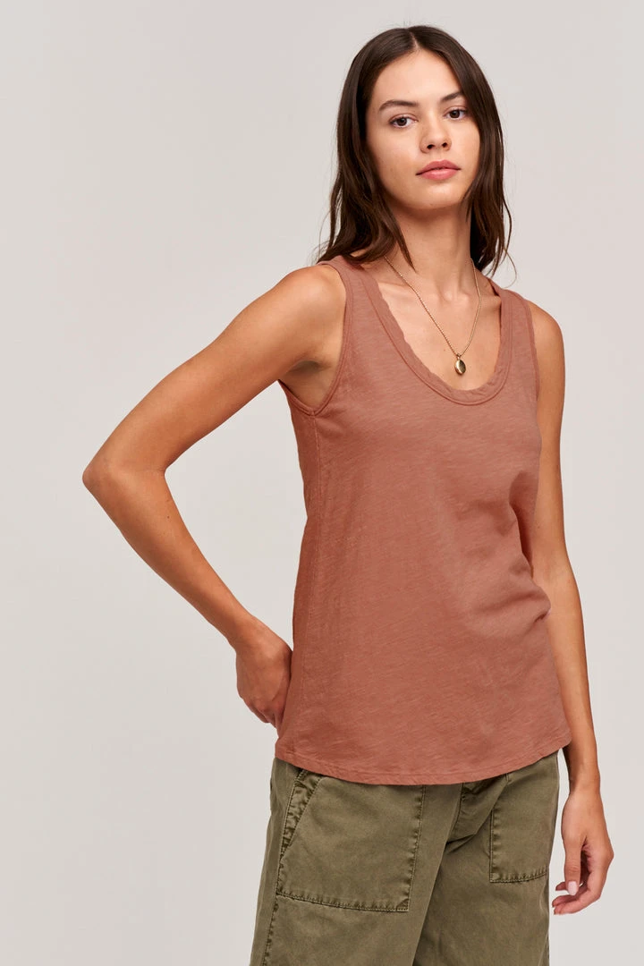Velvet By Graham & Spencer Womens JOY ORIGINAL SLUB SCOOP NECK TANK 2 Velvet By Graham & Spencer Womens JOY ORIGINAL SLUB SCOOP NECK TANK