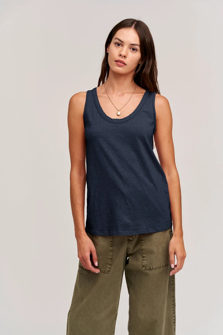 Velvet By Graham & Spencer Womens JOY ORIGINAL SLUB SCOOP NECK TANK 5 Velvet By Graham & Spencer Womens JOY ORIGINAL SLUB SCOOP NECK TANK