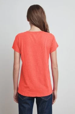 Velvet By Graham & Spencer JILIAN ORIGINAL SLUB V-NECK TEE