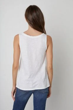 Velvet By Graham & Spencer Womens JOY ORIGINAL SLUB SCOOP NECK TANK 28 Velvet By Graham & Spencer Womens JOY ORIGINAL SLUB SCOOP NECK TANK