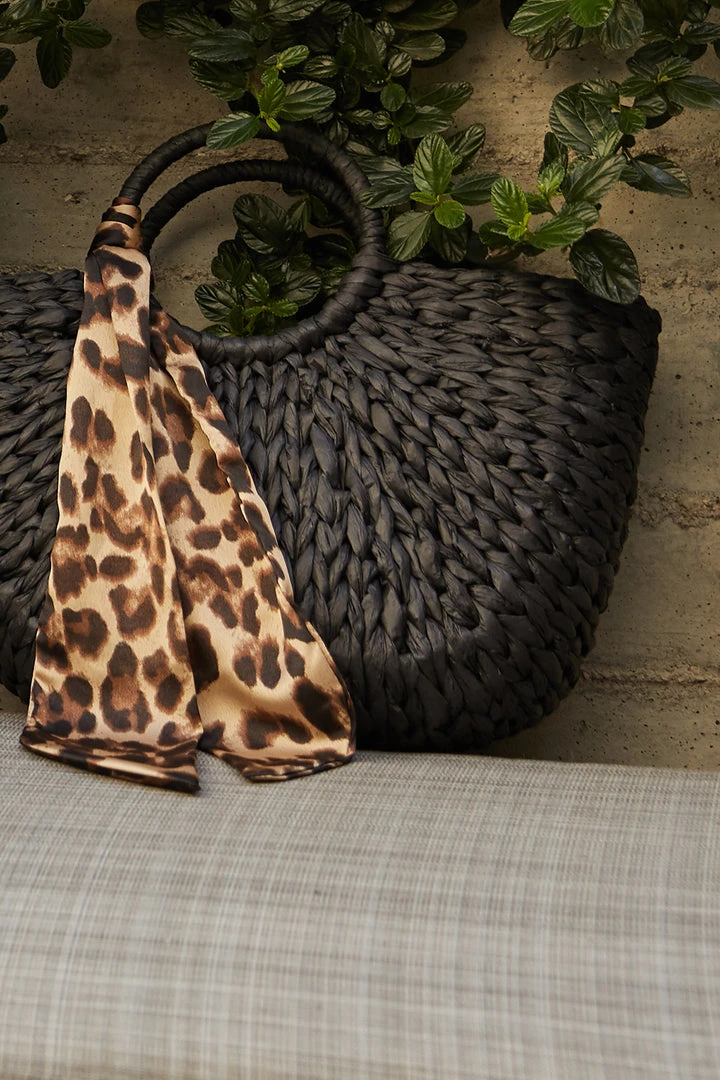 Velvet By Graham & Spencer EVE ROUND HANDLE LEOPARD SCARF TOTE Womens 1 Velvet By Graham & Spencer EVE ROUND HANDLE LEOPARD SCARF TOTE Womens