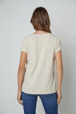 Velvet By Graham & Spencer JILIAN ORIGINAL SLUB V-NECK TEE