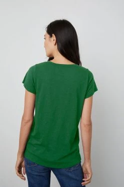 Velvet By Graham & Spencer JILIAN ORIGINAL SLUB V-NECK TEE