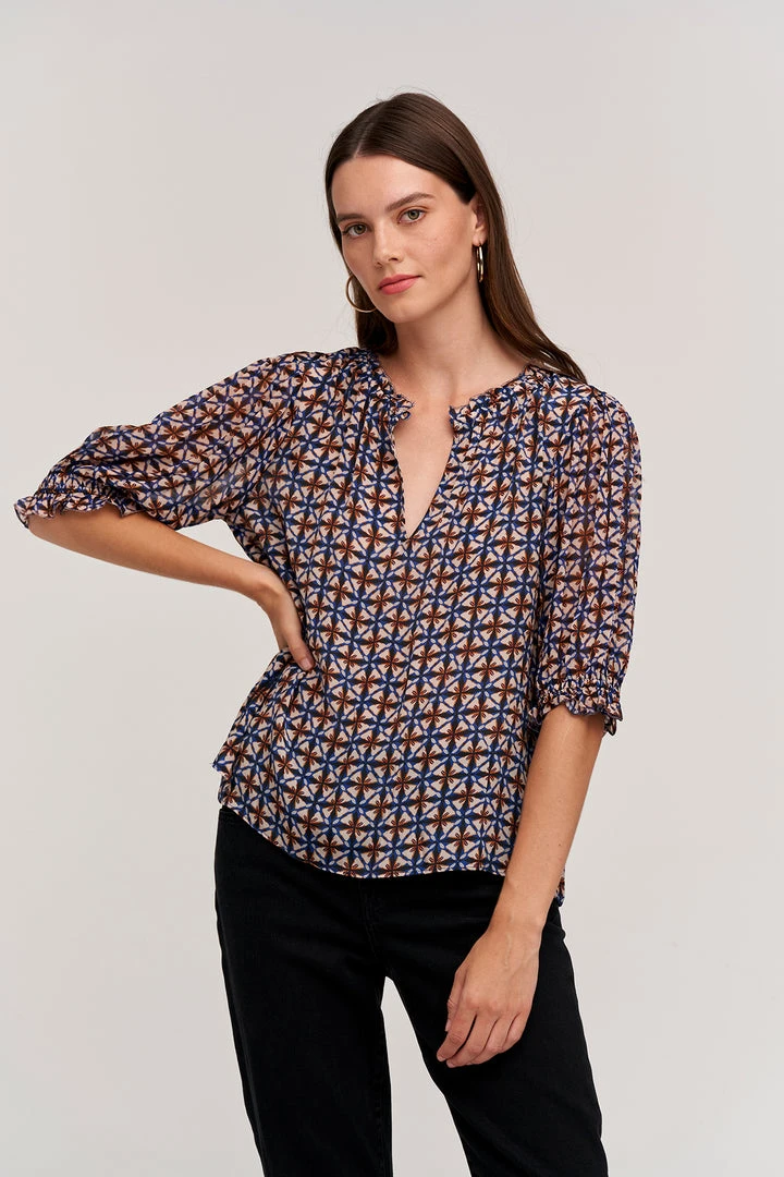 Velvet By Graham & Spencer CADENCE PRINTED BLOUSE 3 Velvet By Graham & Spencer CADENCE PRINTED BLOUSE
