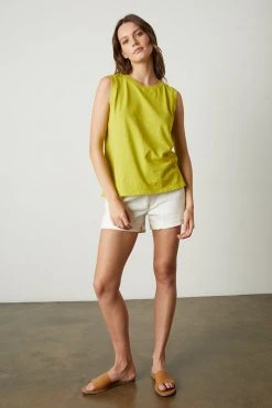 Velvet By Graham & Spencer Womens ELLEN VINTAGE SLUB TANK TOP