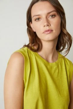 Velvet By Graham & Spencer Womens ELLEN VINTAGE SLUB TANK TOP