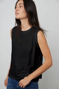 Velvet By Graham & Spencer Womens ELLEN VINTAGE SLUB TANK TOP