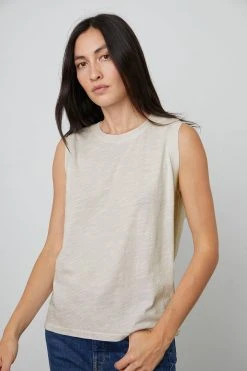Velvet By Graham & Spencer Womens ELLEN VINTAGE SLUB TANK TOP