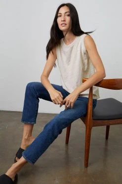 Velvet By Graham & Spencer Womens ELLEN VINTAGE SLUB TANK TOP
