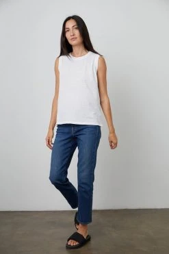 Velvet By Graham & Spencer Womens ELLEN VINTAGE SLUB TANK TOP