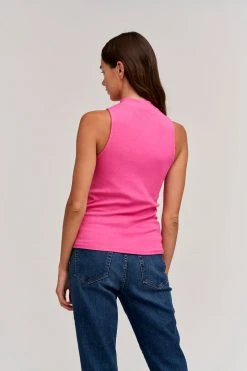 Velvet By Graham & Spencer PAULETTE MOCK NECK TANK TOP Womens 17 Velvet By Graham & Spencer PAULETTE MOCK NECK TANK TOP Womens