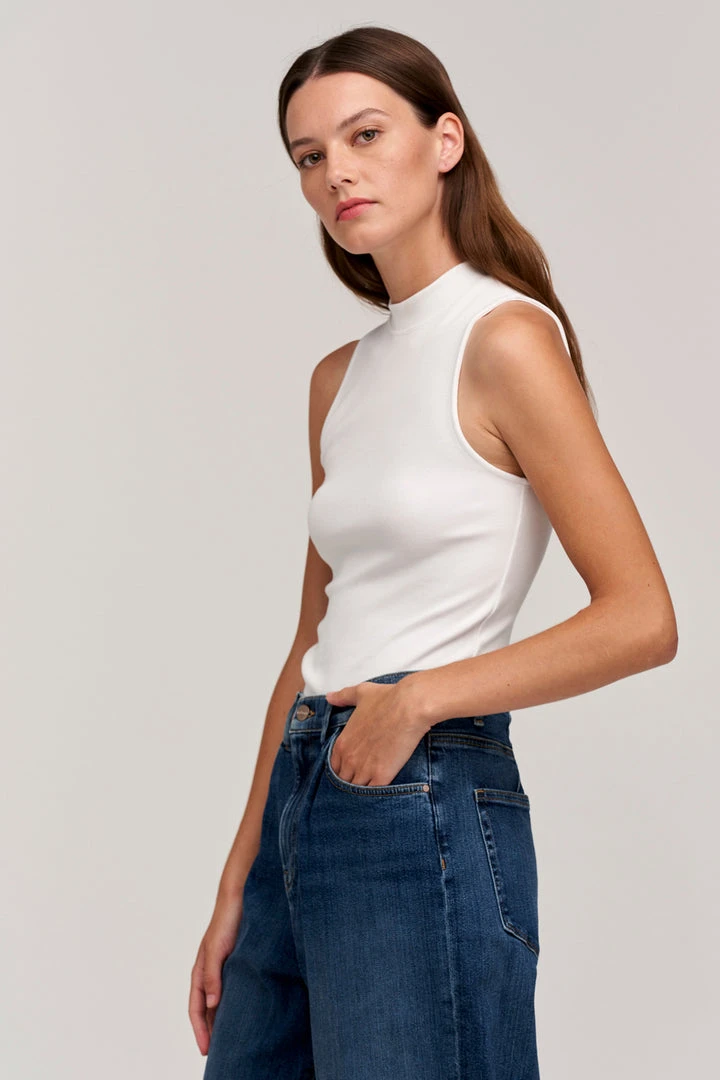 Velvet By Graham & Spencer PAULETTE MOCK NECK TANK TOP Womens 1 Velvet By Graham & Spencer PAULETTE MOCK NECK TANK TOP Womens